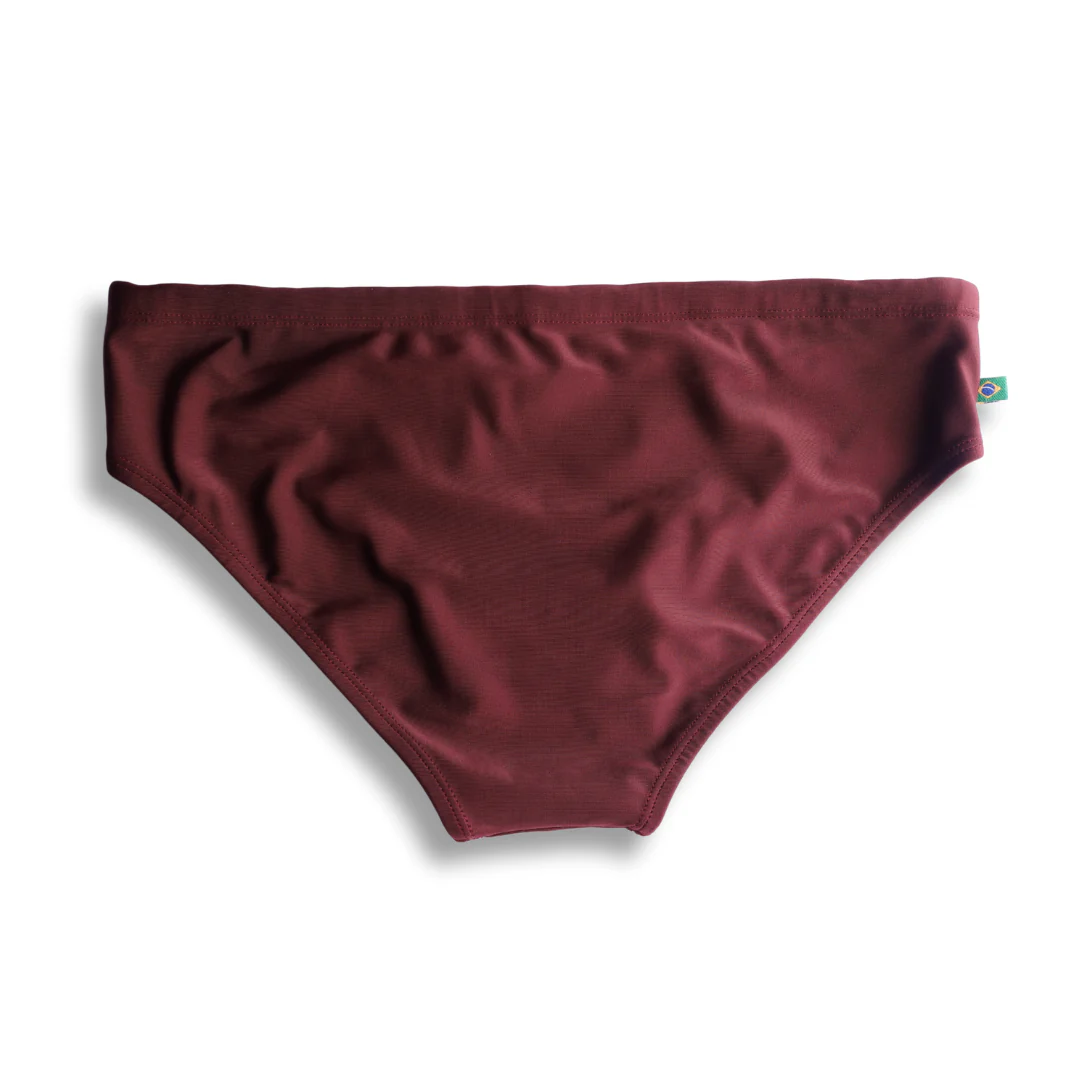 Barolo burgundy solids  Men's Swimming Sunga - Beachwear for Men - Image 3