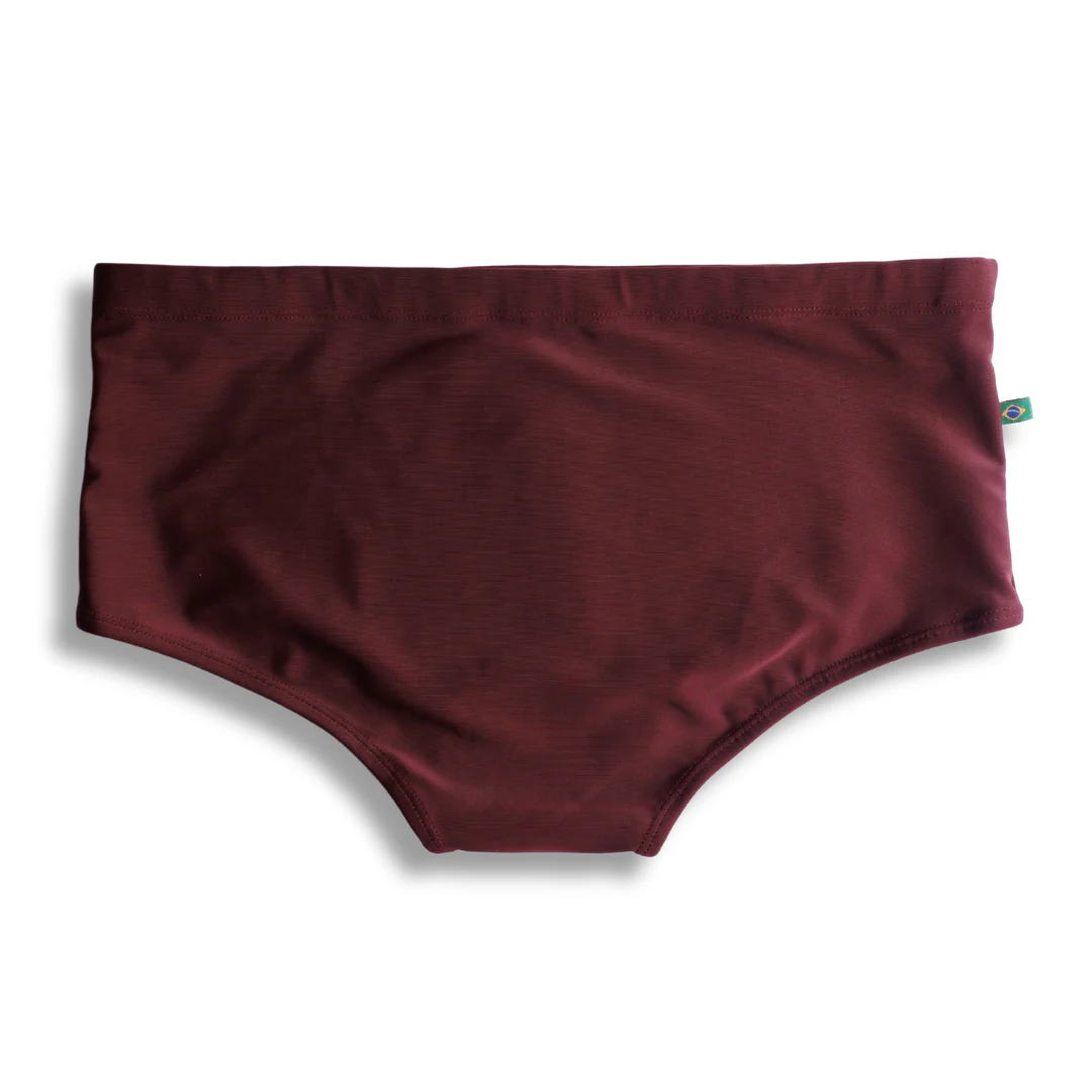 Barolo burgundy solids  Men's Swimming Sunga - Beachwear for Men - Image 4