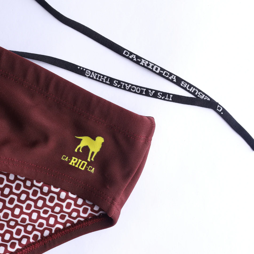 Barolo burgundy solids  Men's Swimming Sunga - Beachwear for Men - Image 6