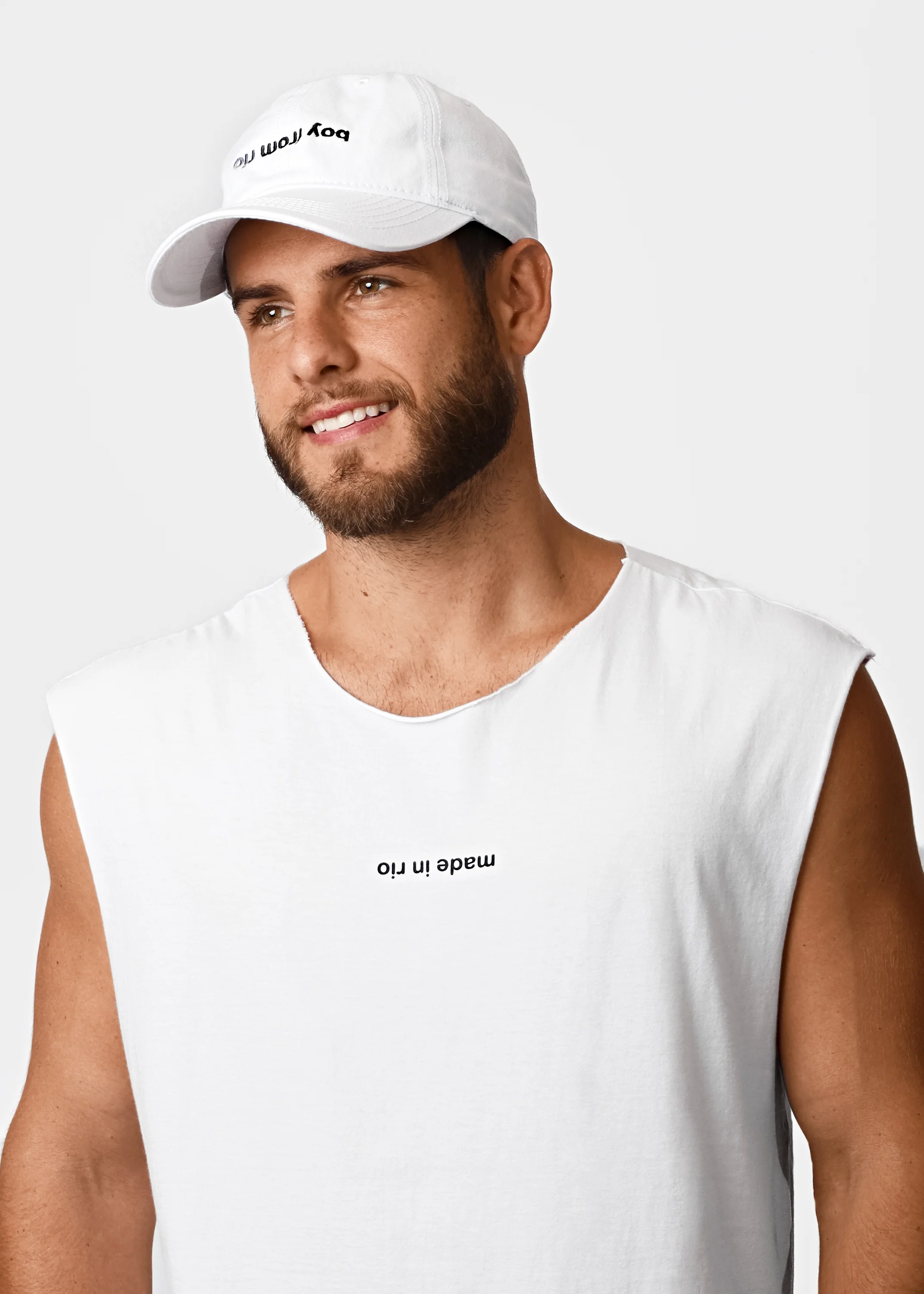 made in rio (flip) - Men's Cotton Sleeveless T-Shirt - Image 3