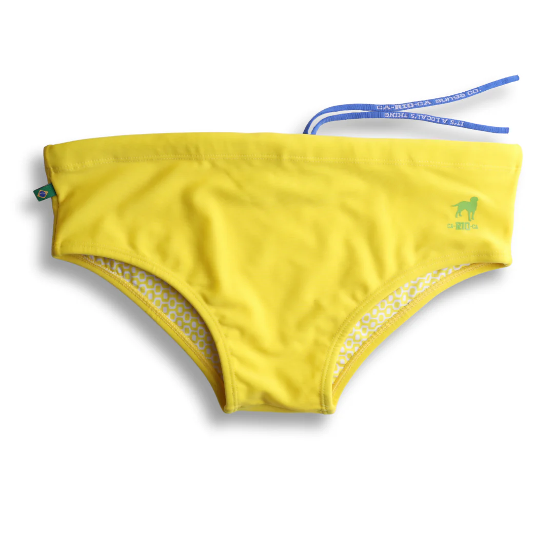 Lemonade Yellow solid Men's Swimming Sunga - Beachwear for Men - Image 10