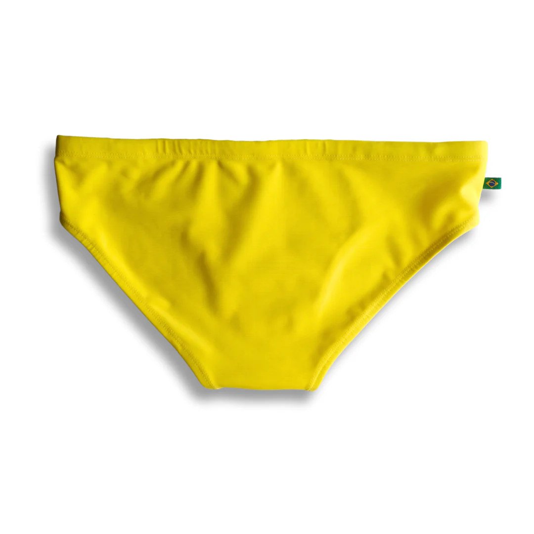 Lemonade Yellow solid Men's Swimming Sunga - Beachwear for Men - Image 4
