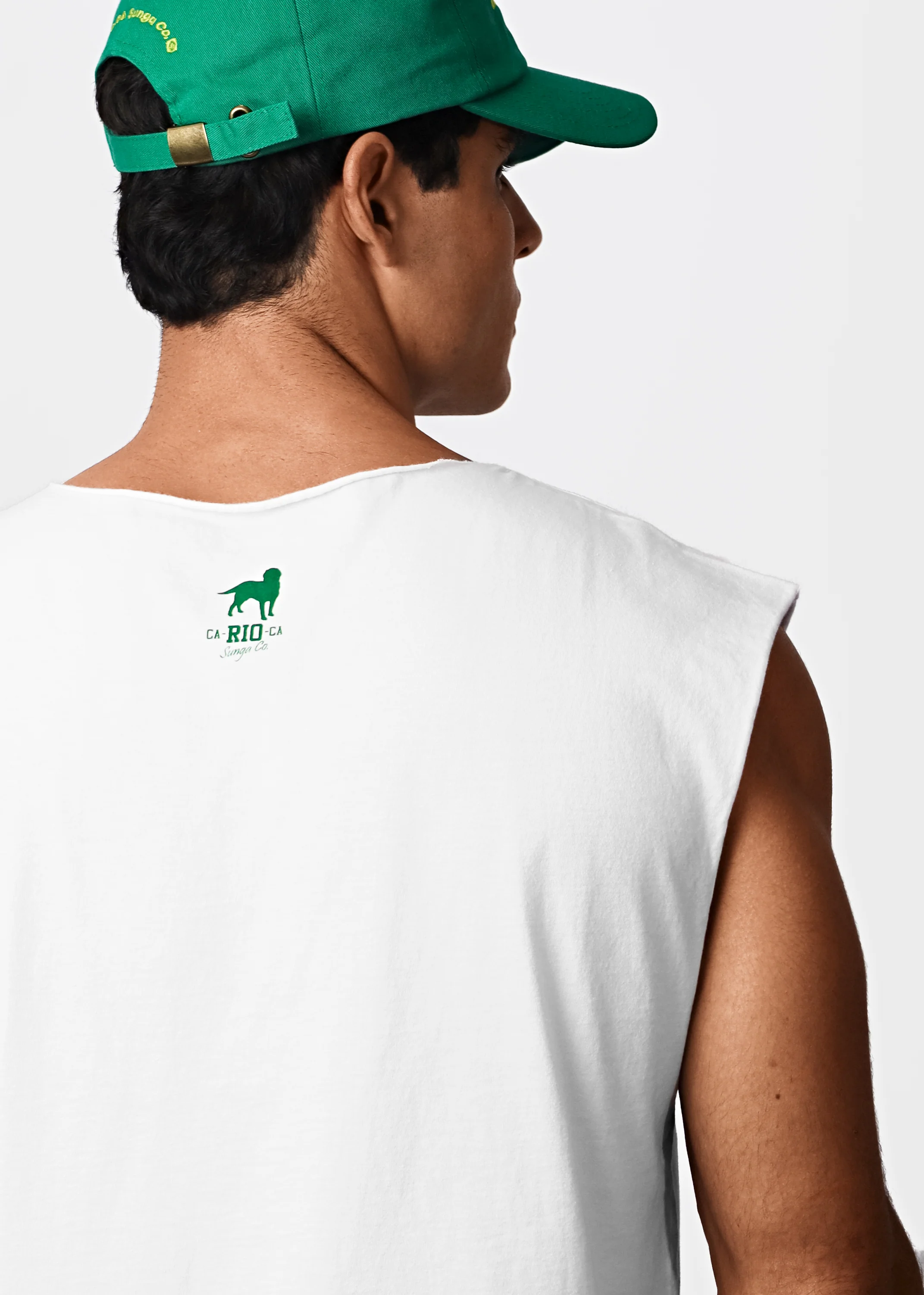 made in brasil  - Men's Cotton Sleeveless T-Shirt - Image 5