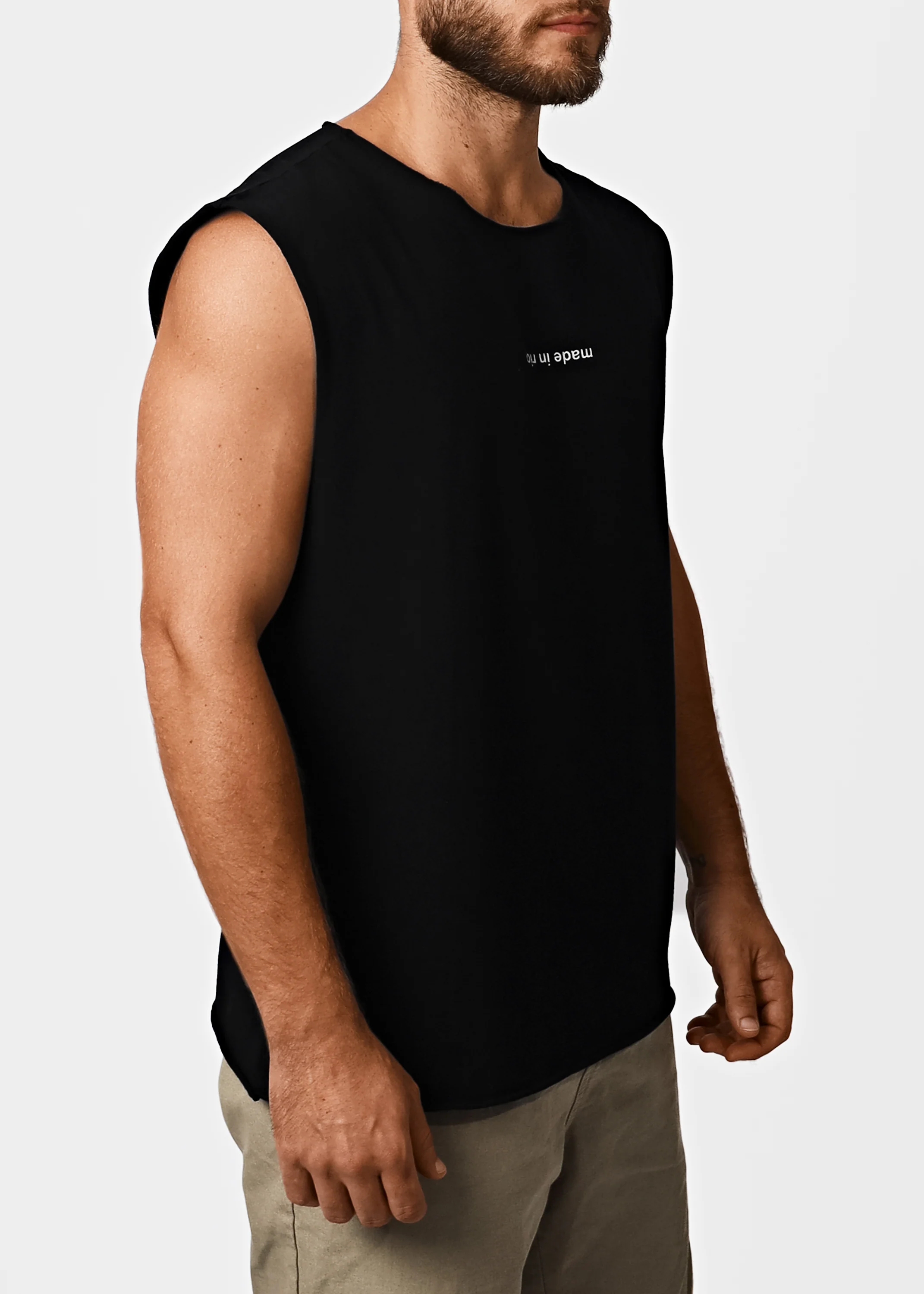 made in rio (flip) - Men's Cotton Sleeveless T-Shirt - Image 3