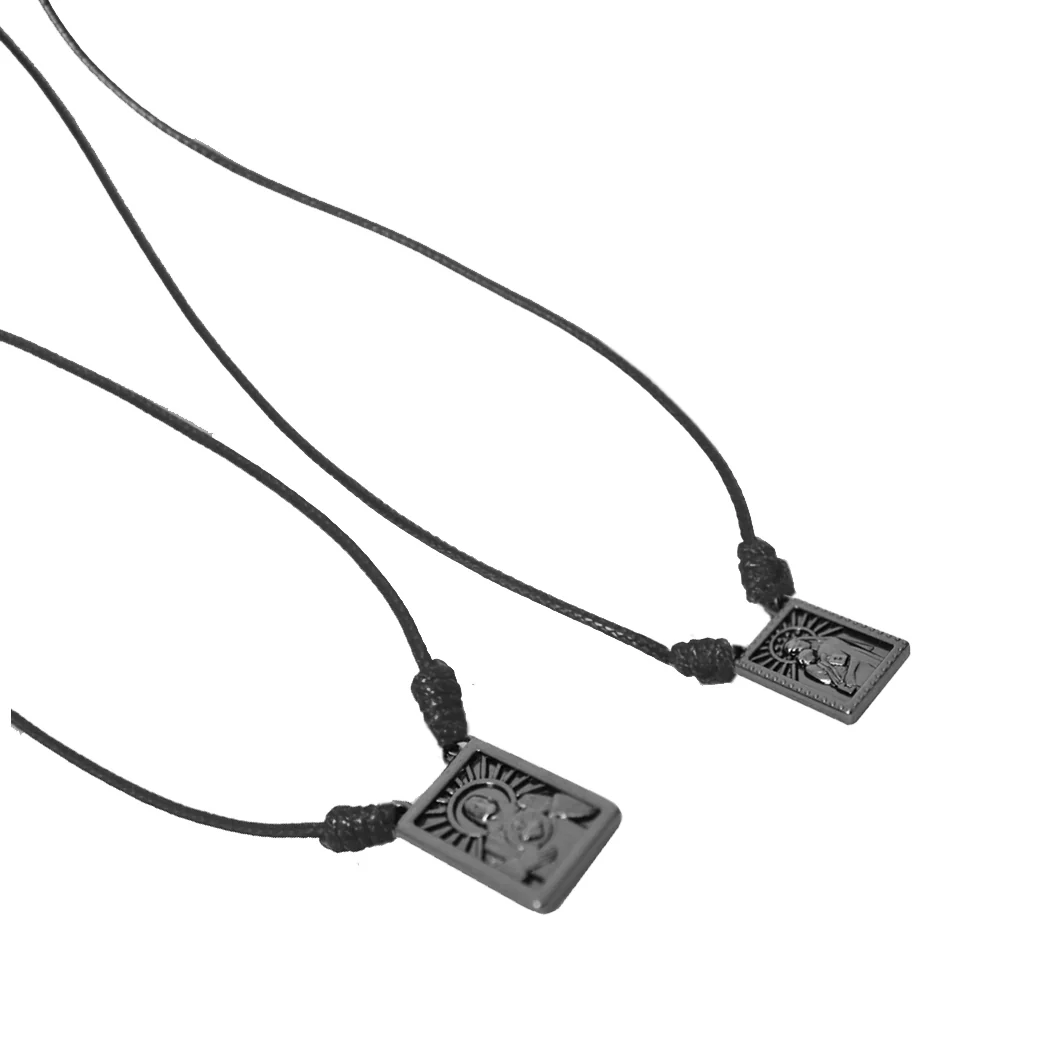 Male Scapular with Cord in 5 colors of Pendant Black, Silver, Vintage Gold, Gold, Graphite Scapular  - Men's Necklace - Male Jewelry - Image 10
