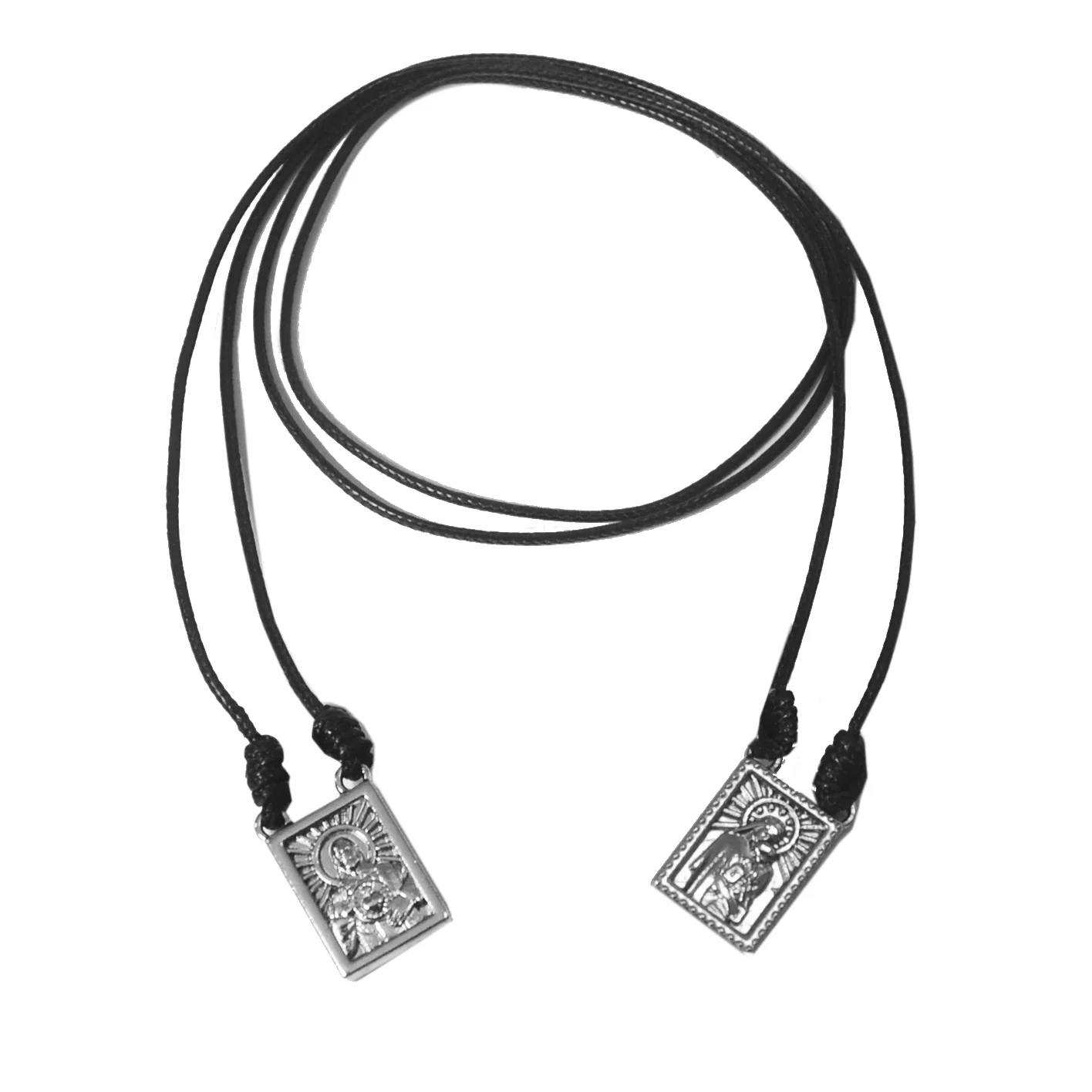 Male Scapular with Cord in 5 colors of Pendant Black, Silver, Vintage Gold, Gold, Graphite Scapular  - Men's Necklace - Male Jewelry - Image 12