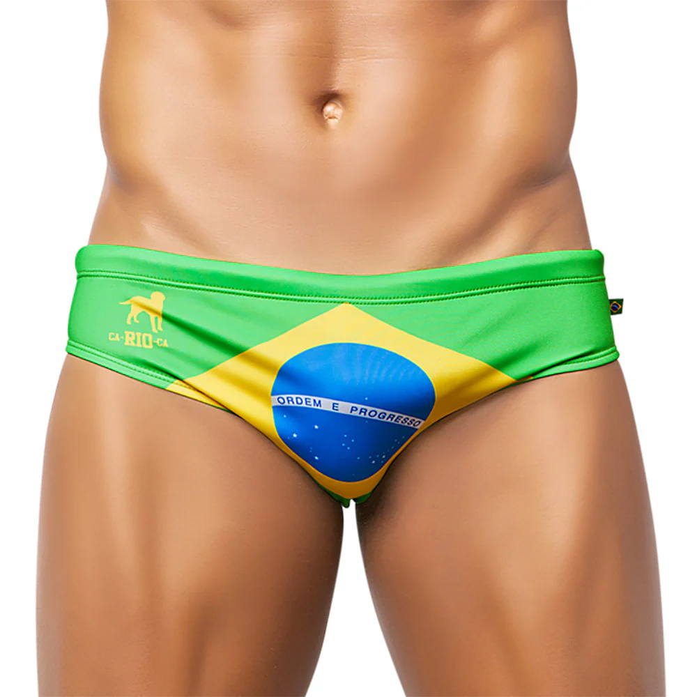 TEAM BRASIL FLAG SUNGA - Men's Designer Swimwear - Men's Brazilian Sunga - Image 11