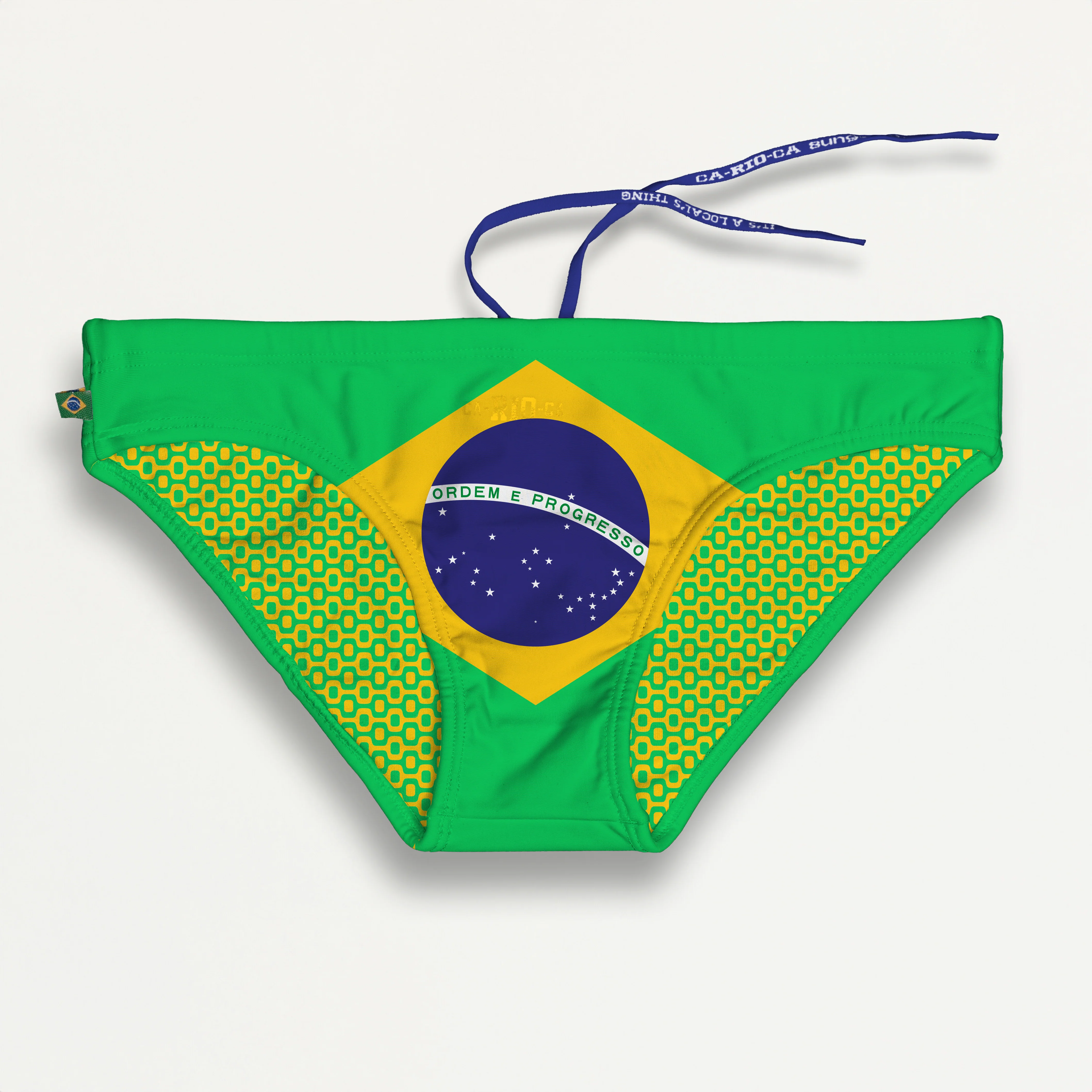TEAM BRASIL FLAG SUNGA - Men's Designer Swimwear - Men's Brazilian Sunga - Image 4