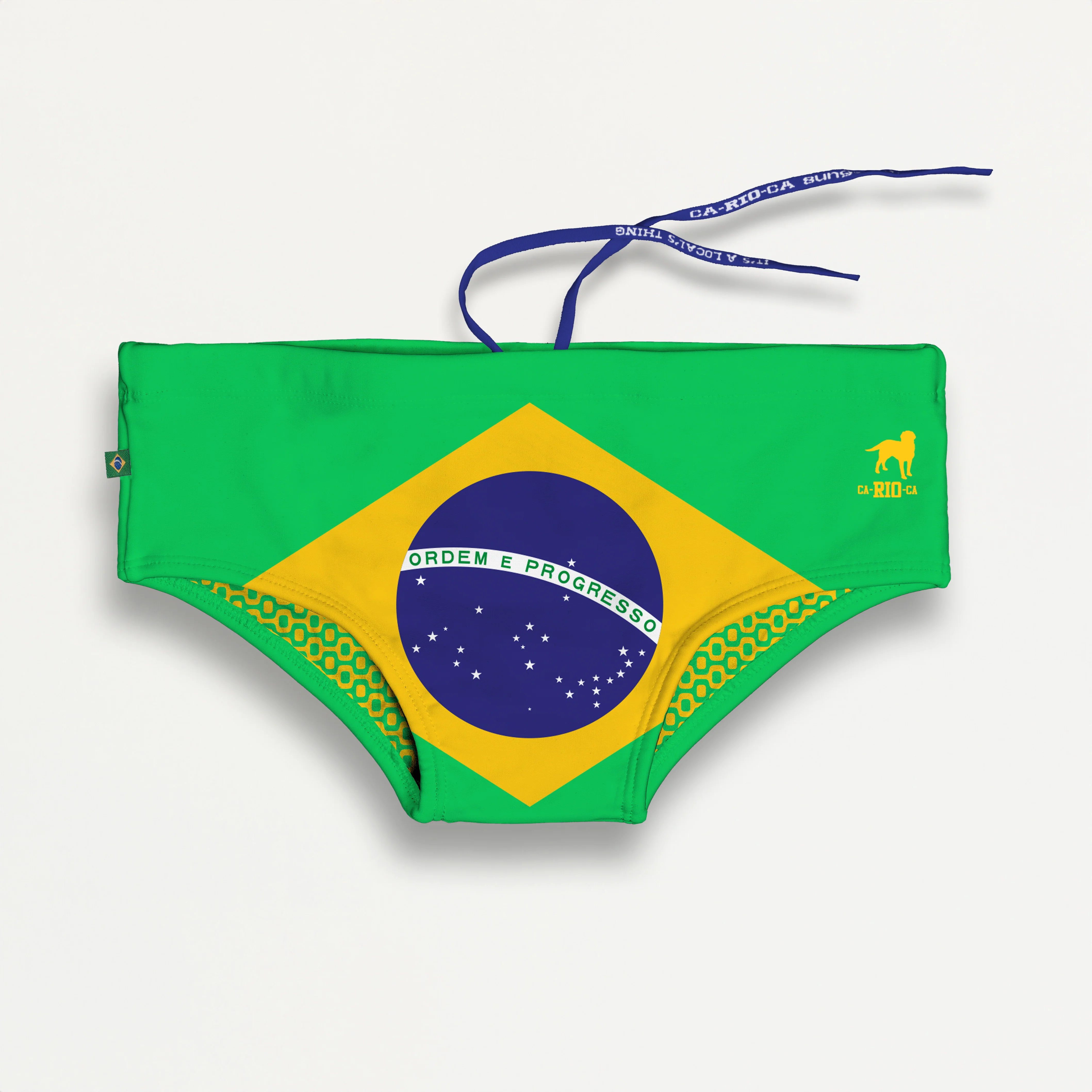 TEAM BRASIL FLAG SUNGA - Men's Designer Swimwear - Men's Brazilian Sunga - Image 5