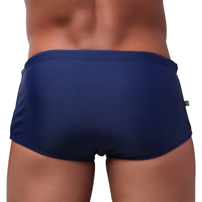 Traditional Square Solids Cut Sunga - Male Bathing Suit - Image 5