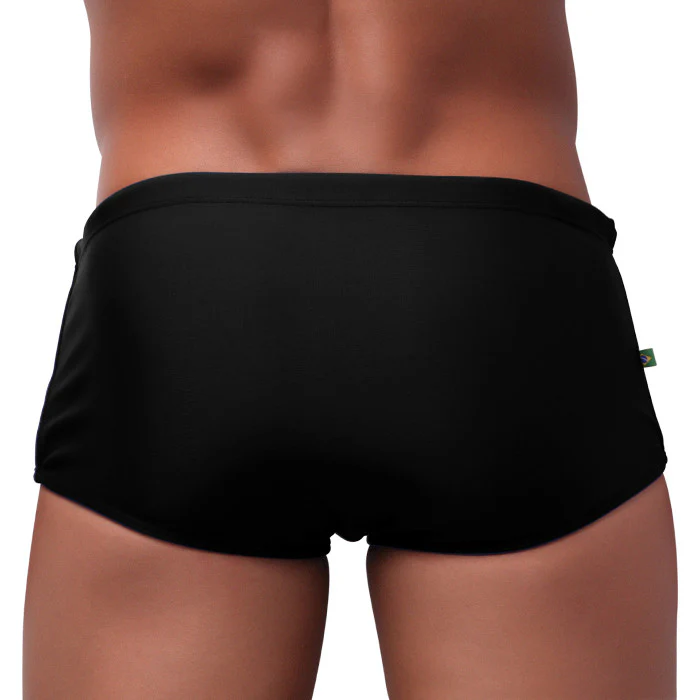 Traditional Square Solids Cut Sunga - Male Bathing Suit - Image 7